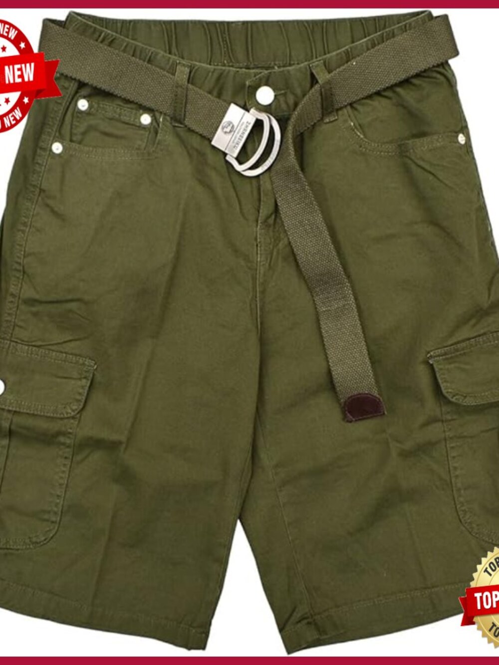 High Waisted Cargo Shorts With Pockets Knee Length